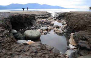 Yılın en kısa gününde deniz suyu çekildi, sağanak yağmur sahili tahrip etti