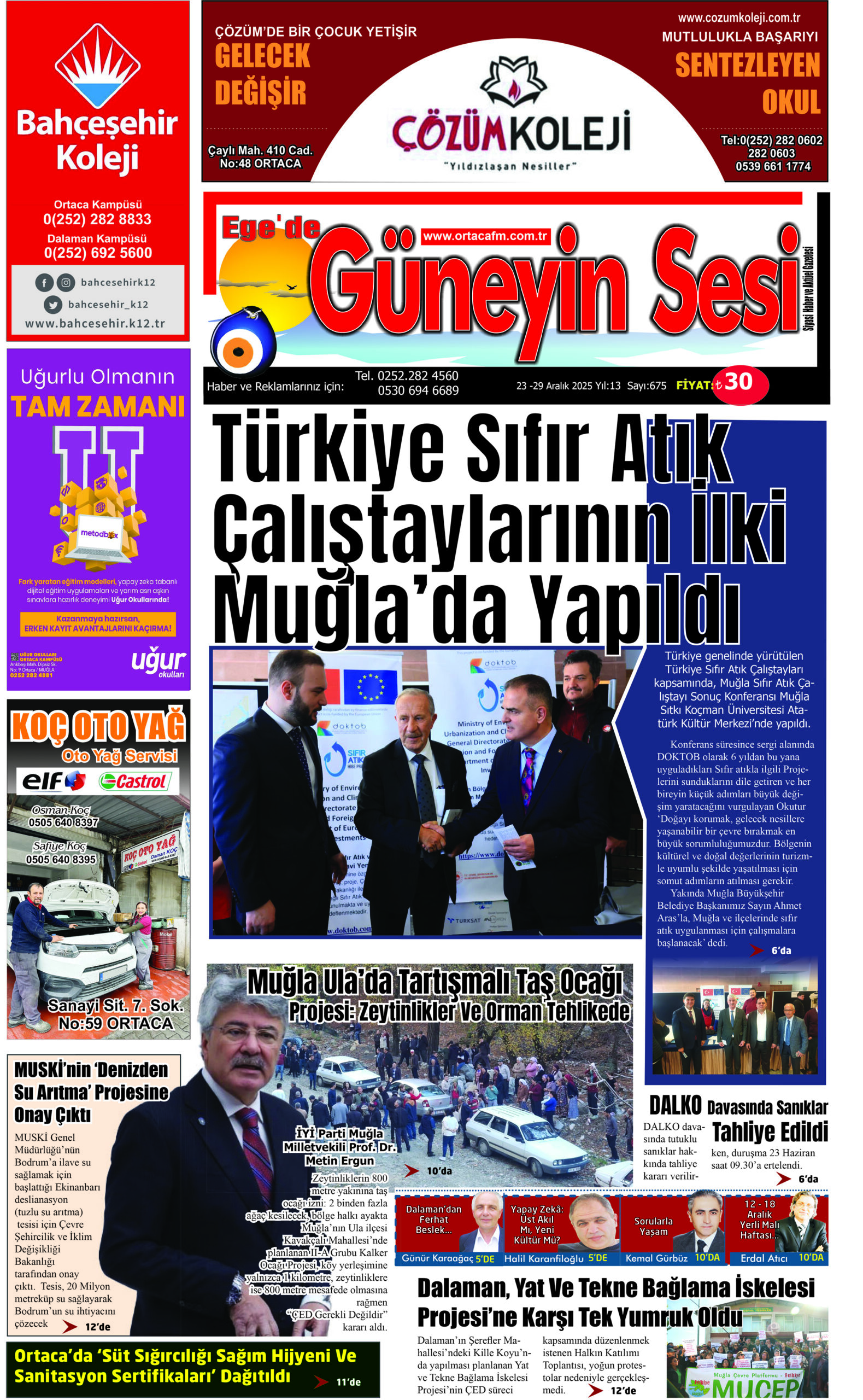 Ege’de Güneyin Sesi Gazetesi 675. Sayı