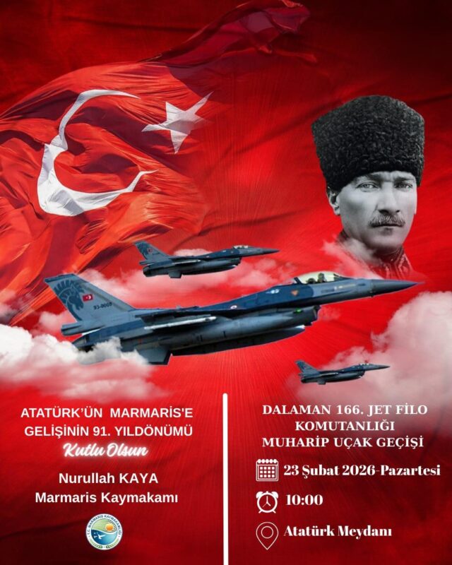 Atatürk’ün Marmaris’e gelişinin yıldönümü törenlerle anılacak