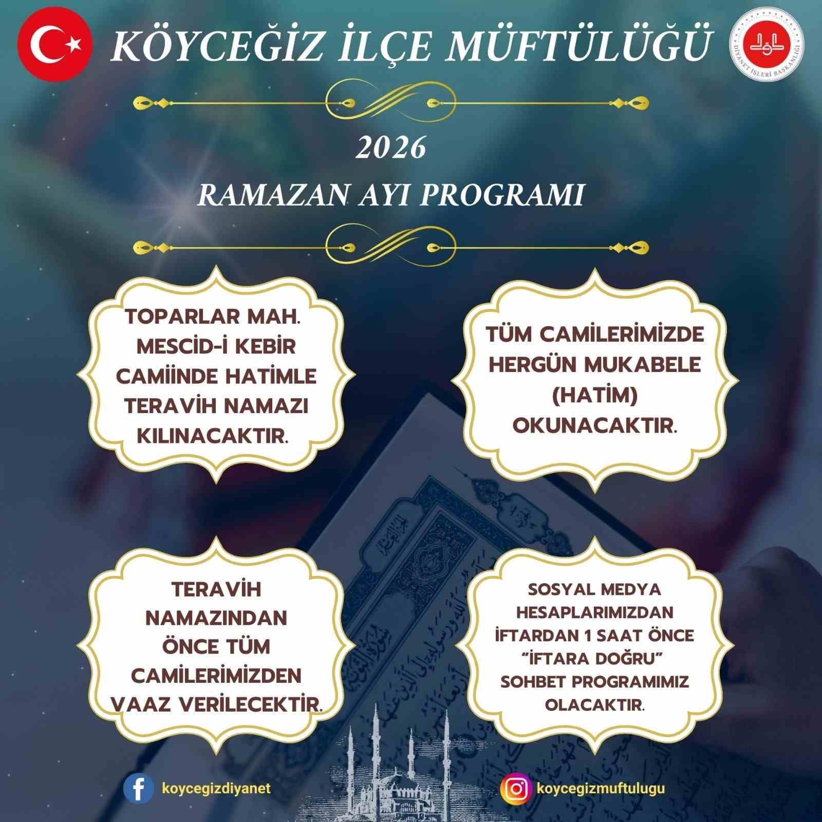 Köyceğiz’de Ramazan ayına uygun programlar düzenlenecek