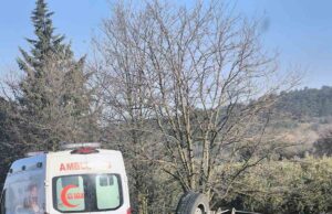 Takla atan araç sürücüsü hafif yaralandı