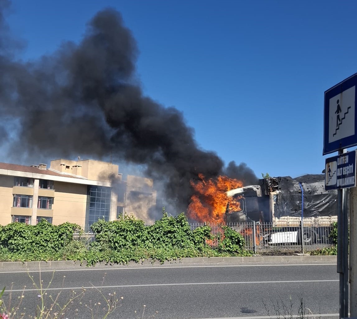 Muğla’da tır alevlere teslim oldu