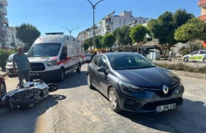 Yaya geçidinde duran motosiklete arkadan çarptı: 1 yaralı