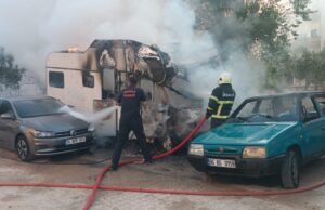 Köteklide Karavan Yangını