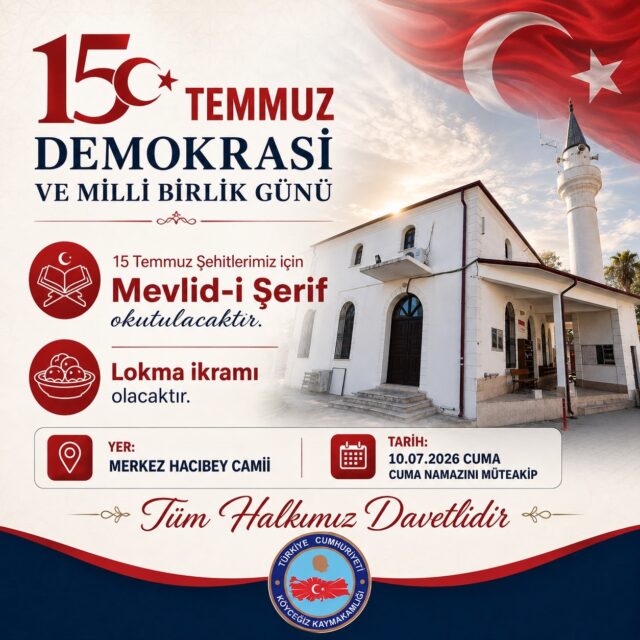 Köyceğiz’de Mevlid-i Şerif programı gerçekleşecek