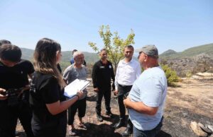 Muğla Büyükşehir Belediyesi’nden yangın bölgesinde hasar tespiti çalışması