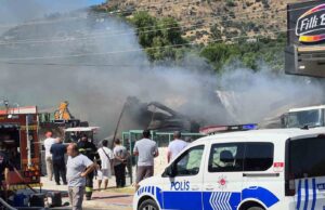 Bodrum’da yapı market alev alev yandı