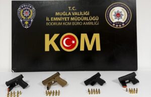Ruhsatsız silahlarla kaçarken kıskıvrak yakalandılar