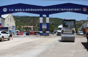 Fethiye toptancı hal bölgesinde yollar yenileniyor