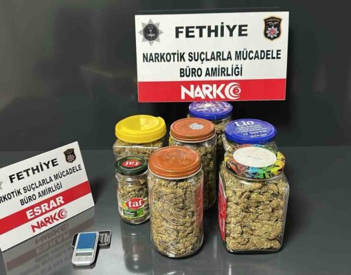 Fethiye’de 1195 gram uyuşturucu madde ele geçirildi