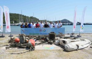 Göcek Halk Plajı’nda deniz dibi temizliği tamamlandı