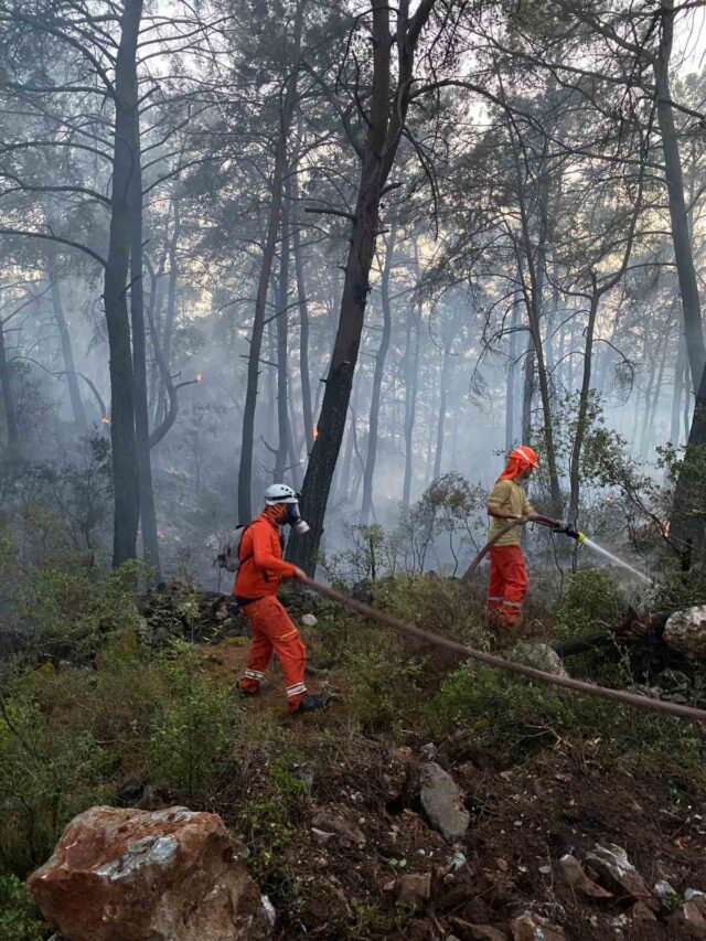 Datça MAG AME ekipleri Göcek’teki orman yangınına destek verdi