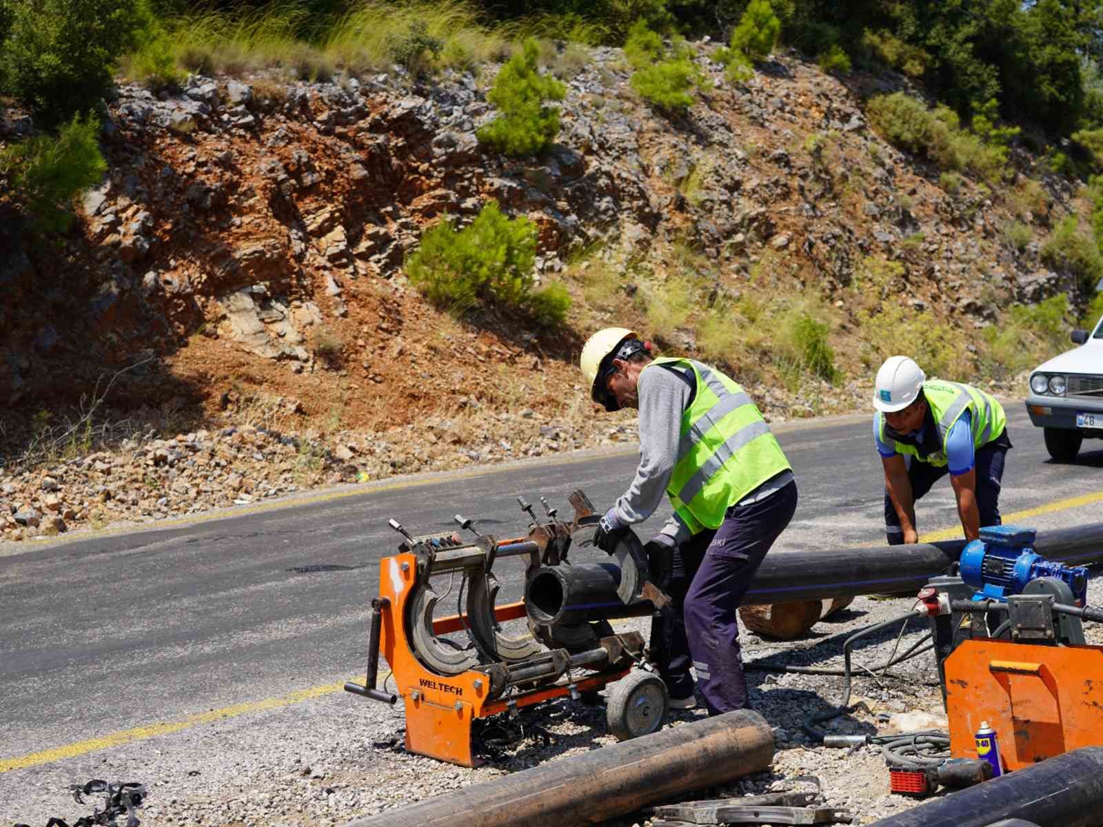 Fethiye Gökçeovacık su isale grup hattı yenileniyor