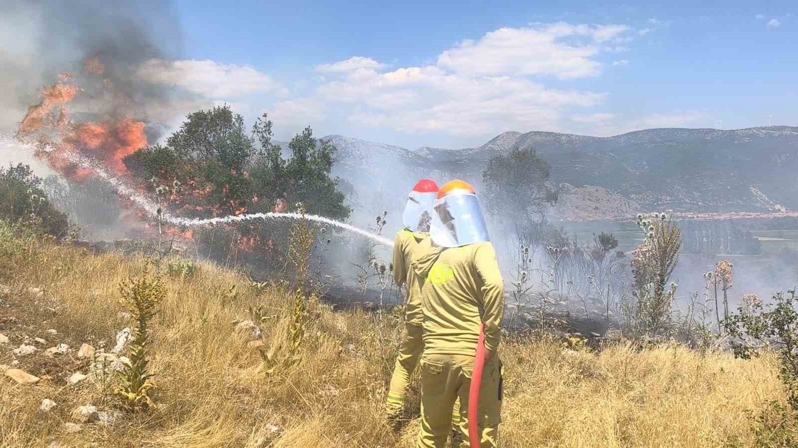 Menteşe’de makilik yangını