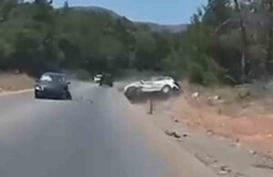 Bodrum’da 2 kişinin yaralandığı kaza anı kamerada