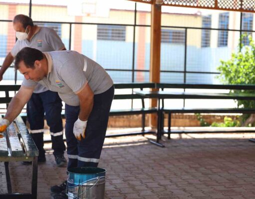 Okul bahçeleri yeni döneme hazırlanıyor