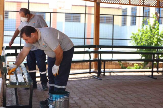 Okul bahçeleri yeni döneme hazırlanıyor