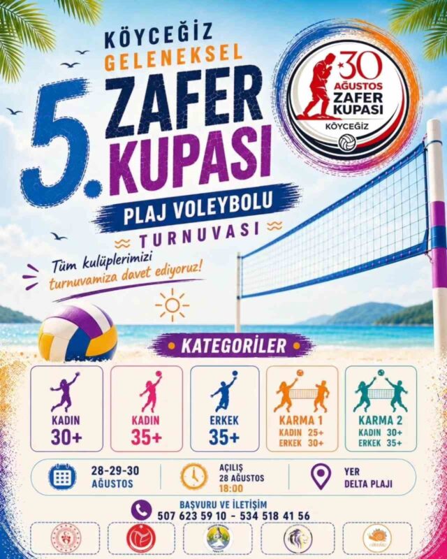 Köyceğiz Plaj Voleybolu Turnuvası için geri sayım başladı