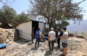 Yangında zarar gören çiftçilere Muğla Büyükşehir desteği