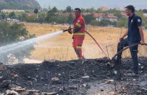Menteşe’de ziraat alanında yangın