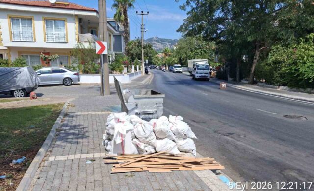 Marmaris’te kaçak moloz dökümüne ceza