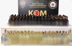 Milas’ta araçtan 144,7 litre kaçak içki çıktı