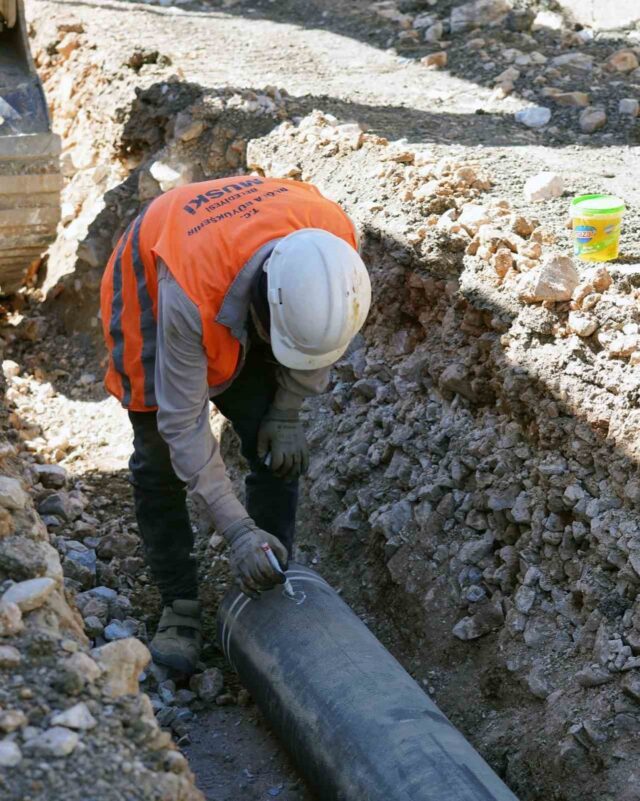 MUSKİ, Yerkesik mahallesinde 6,5 kilometre su isale hattını yeniliyor