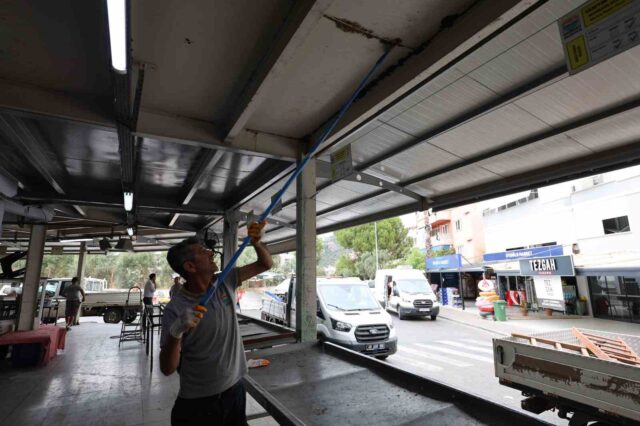 Marmaris Kapalı Pazaryerinde yenileme çalışması tamamlandı