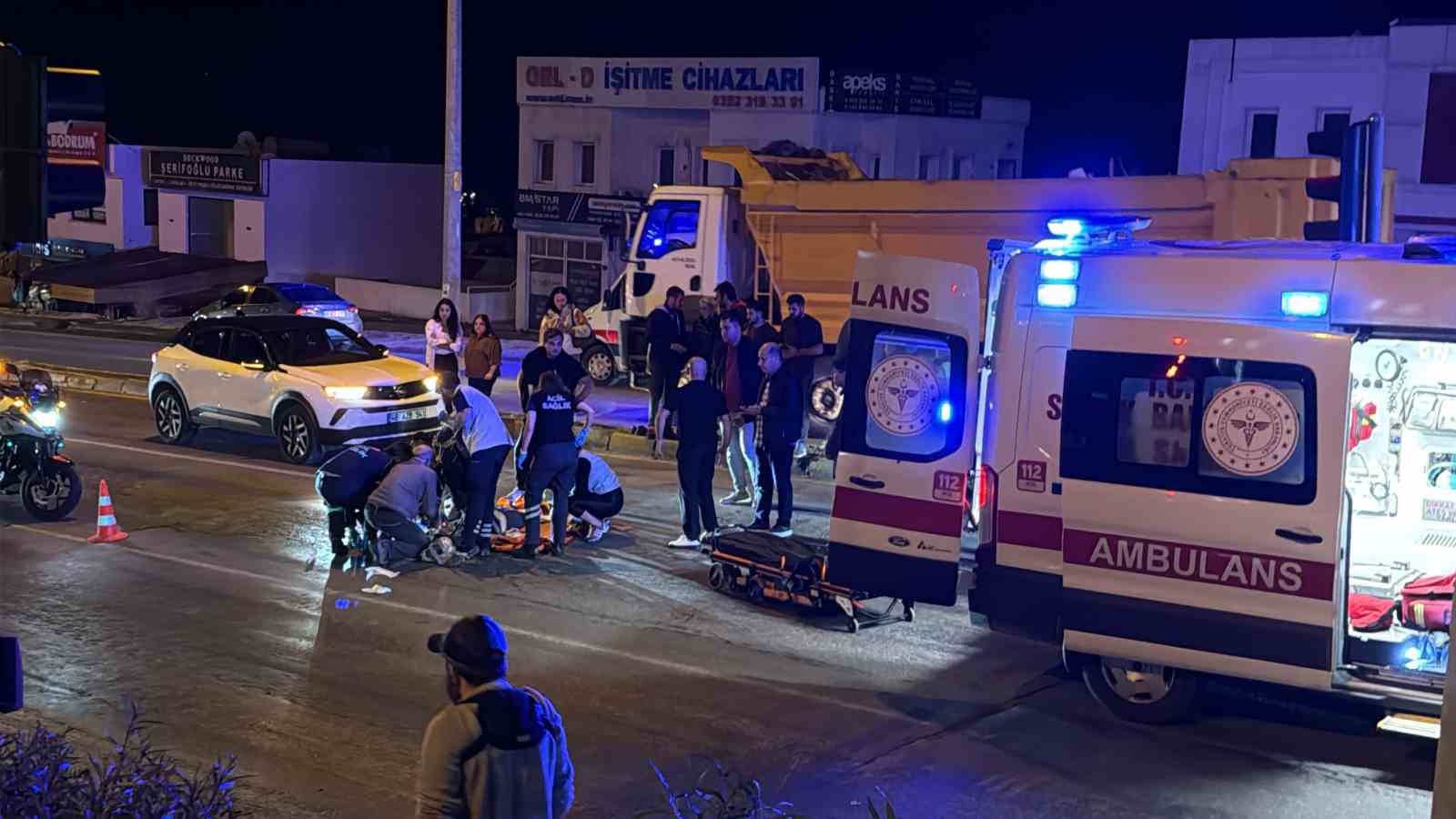 Bodrum’da motosikletin çarptığı yaya hayatını kaybetti
