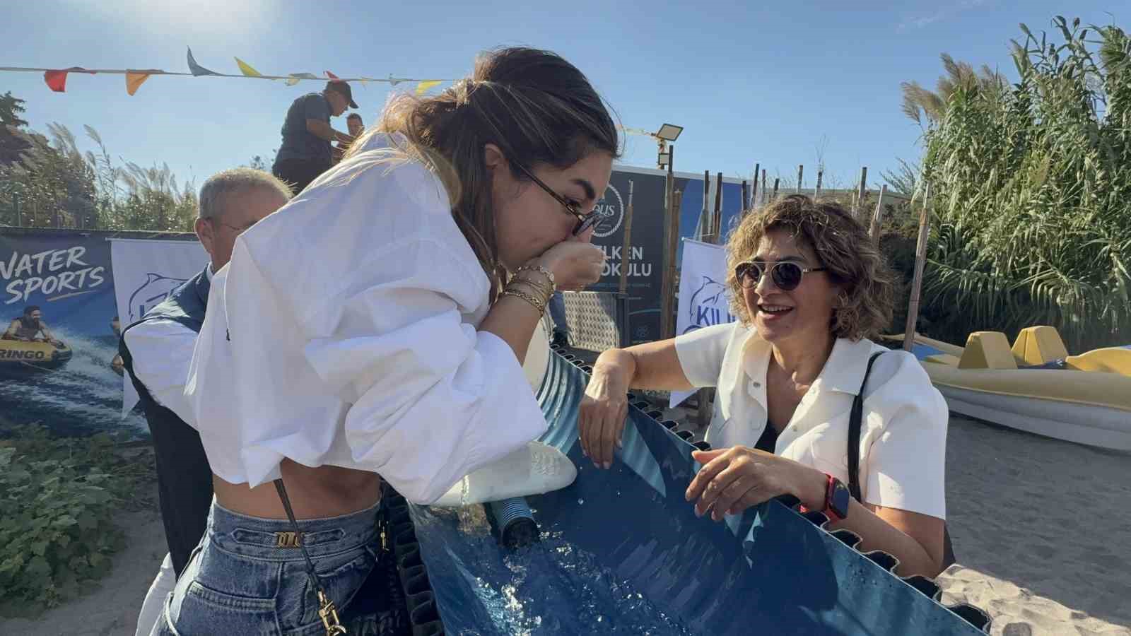 Balık festivalinde 6 bin yavru balık denizle buluştu