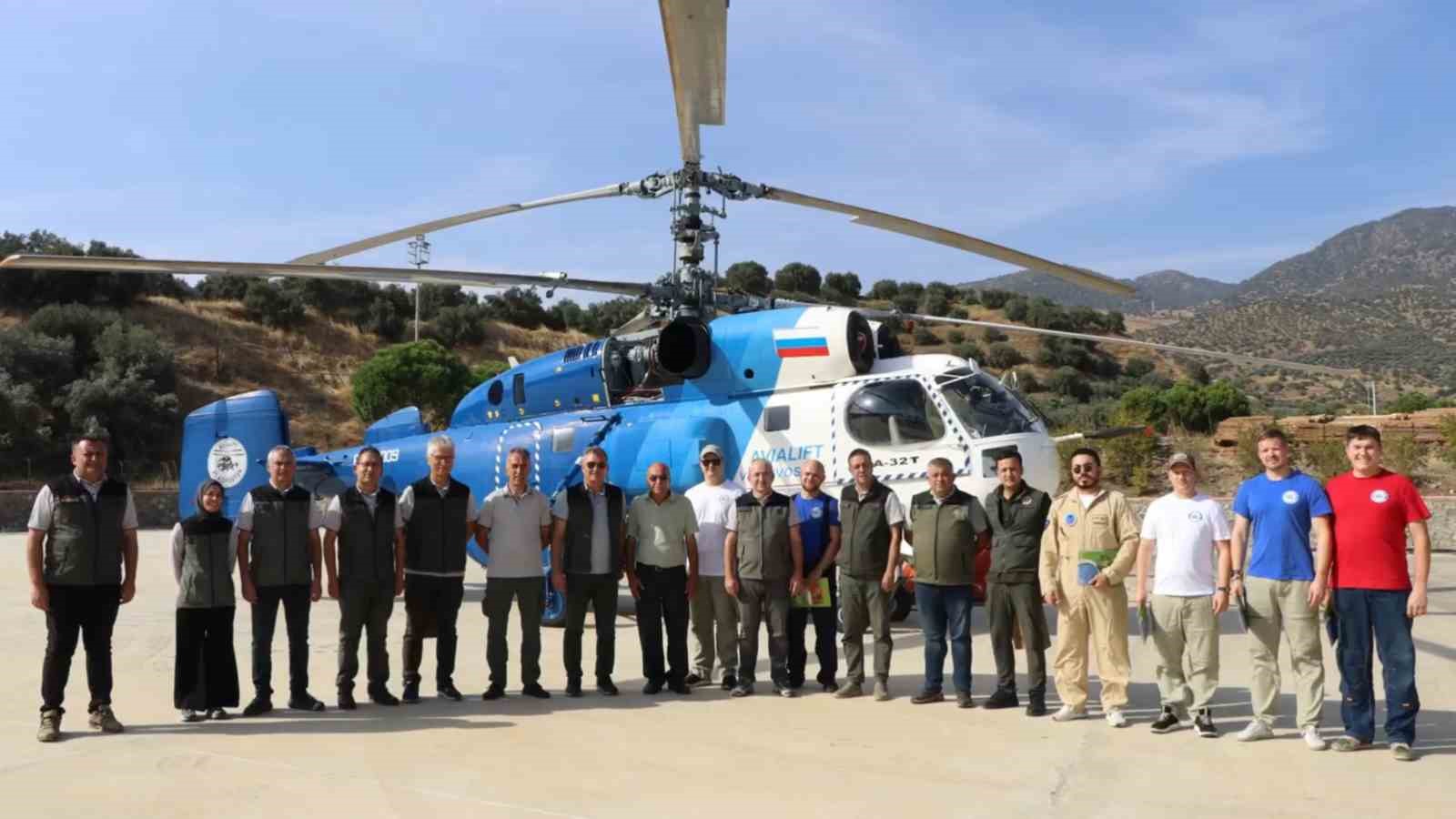 Muğla’da yangınla mücadele eden hava ekiplerine teşekkür belgesi